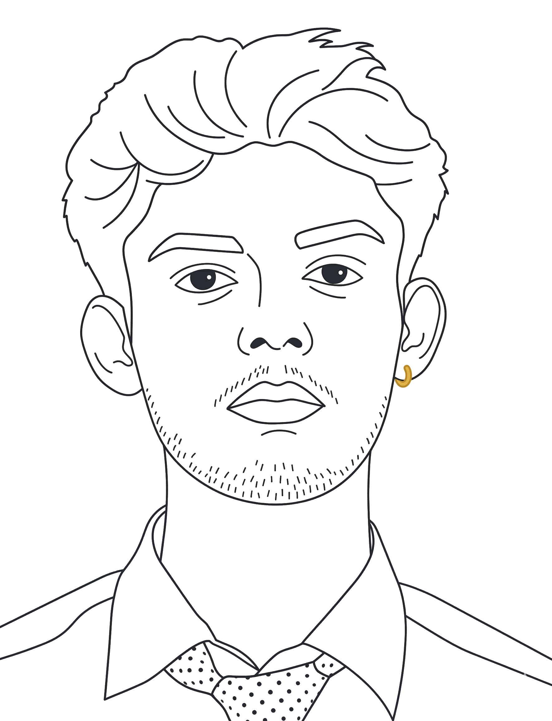 Portrait illustration of Utsab Kafle